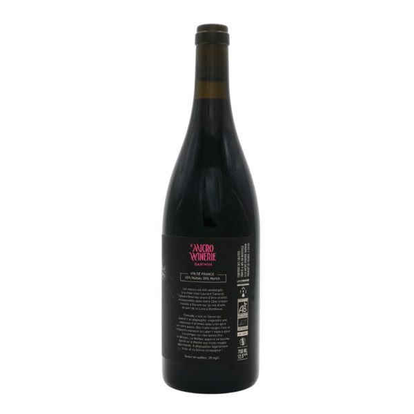 vin rouge bio grenade de la microwinerie